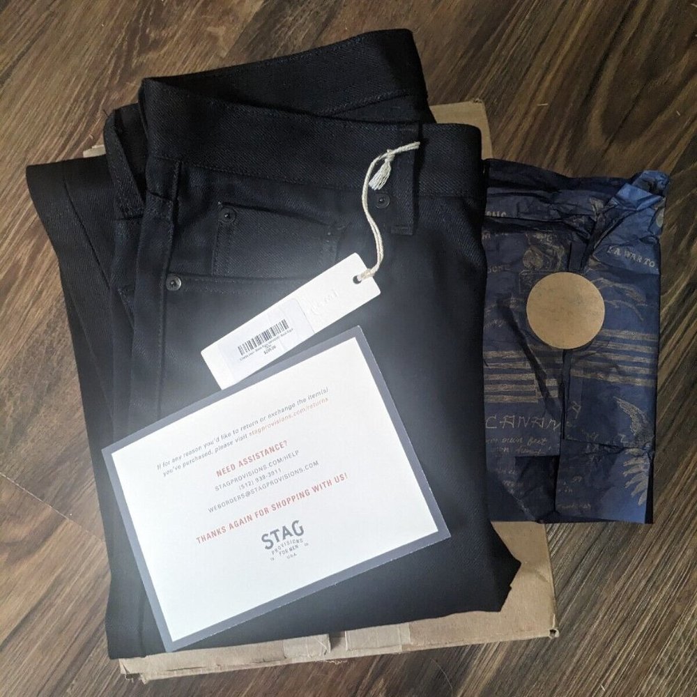 Imogene and Willie Charlie black selvedge denim jeans size 29 NWT slim fit